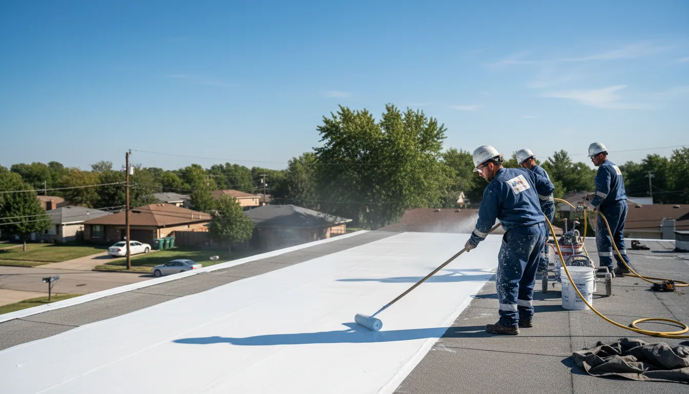 Commercial roof coating in Glenview, IL near me